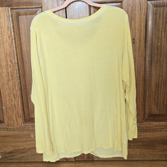Old Navy: Maternity XL, Long Sleeve/ Twist Waist, Acid Wash Yellow, EUC - Picture 3 of 6